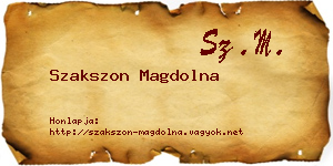 Szakszon Magdolna névjegykártya